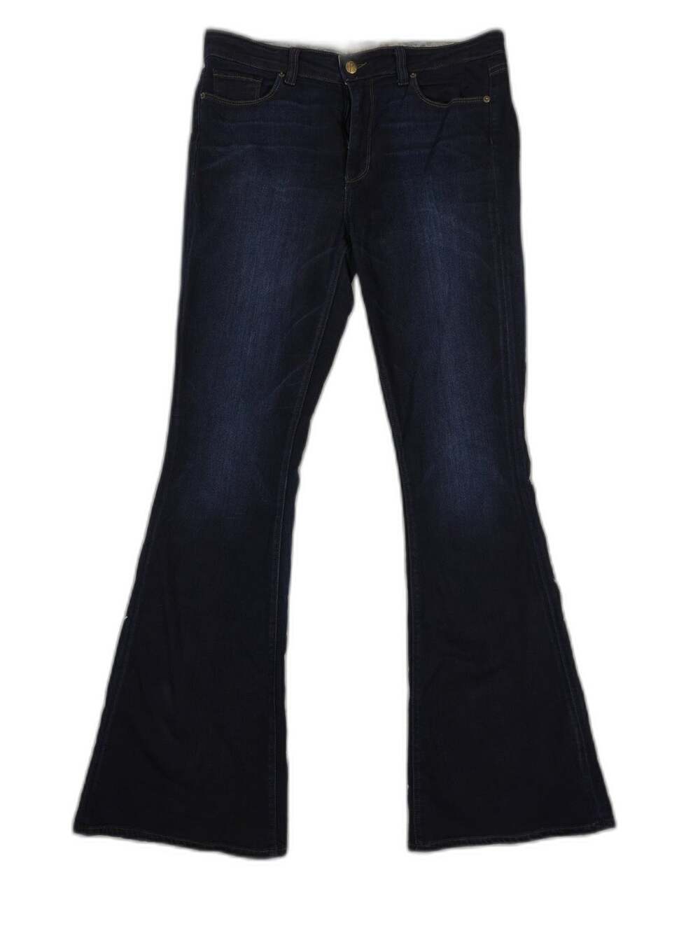 Paige High Rise Bell Canyon Flare Jeans Dark Indigo Size 32